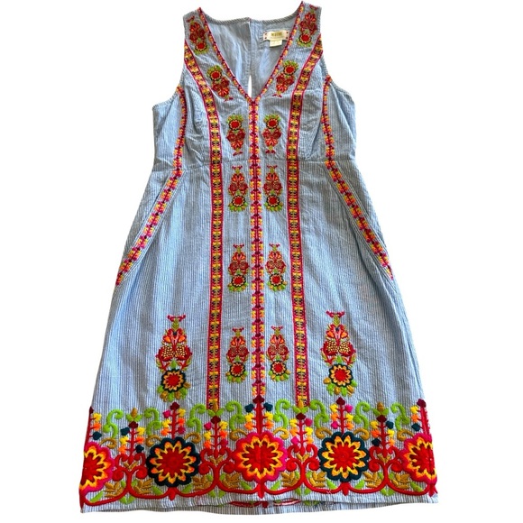 Anthropologie Maeve Madeleine Embroidered Shift Dress - Picture 5 of 13